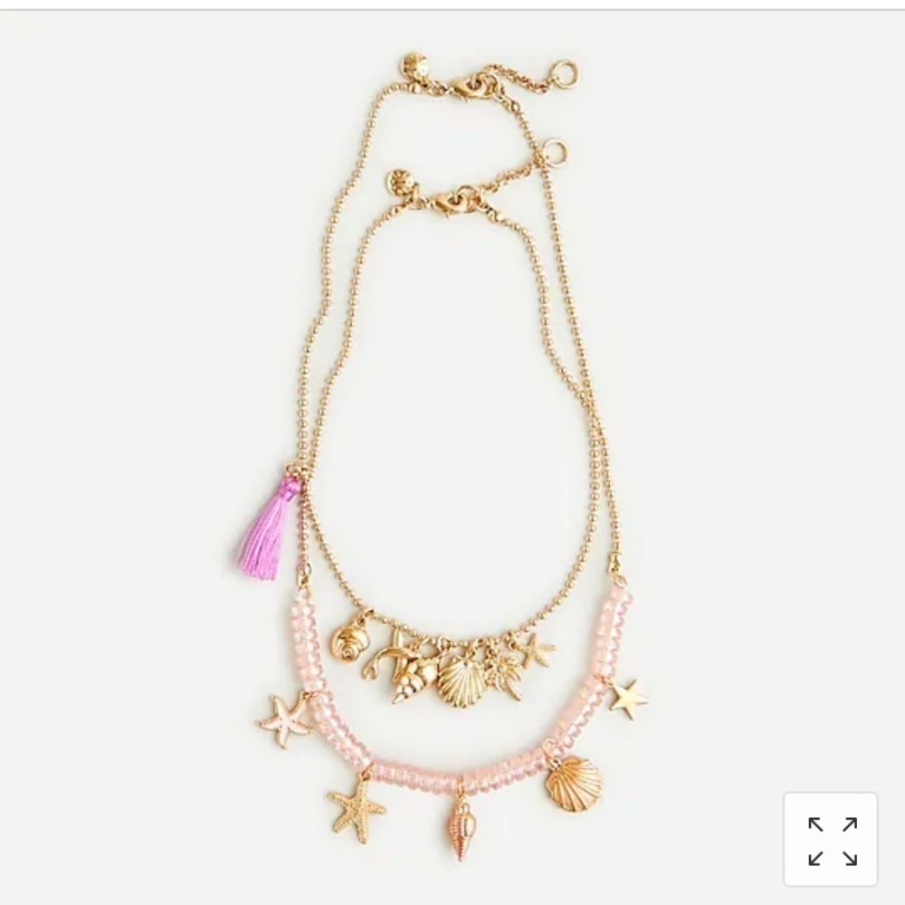 J Crew Girls' under-the-sea necklace pack AM526